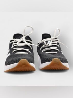 adidas Men's Black and White Athletic Shoes with Gum Sole